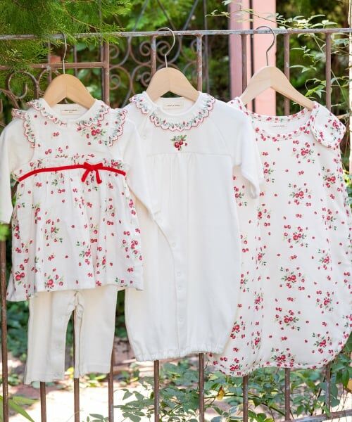 sense of wonder / センス オブ ワンダー ベビー・キッズウエア | 【オーガニック】野イチゴエプロンつきカバーオール【日本製】 | 詳細12