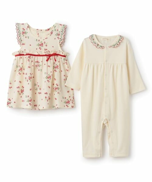 sense of wonder / センス オブ ワンダー ベビー・キッズウエア | 【オーガニック】野イチゴエプロンつきカバーオール【日本製】 | 詳細2