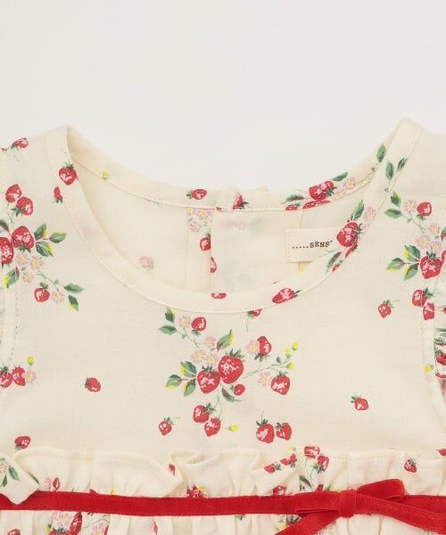 sense of wonder / センス オブ ワンダー ベビー・キッズウエア | 【オーガニック】野イチゴエプロンつきカバーオール【日本製】 | 詳細3
