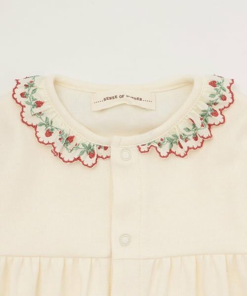 sense of wonder / センス オブ ワンダー ベビー・キッズウエア | 【オーガニック】野イチゴエプロンつきカバーオール【日本製】 | 詳細7