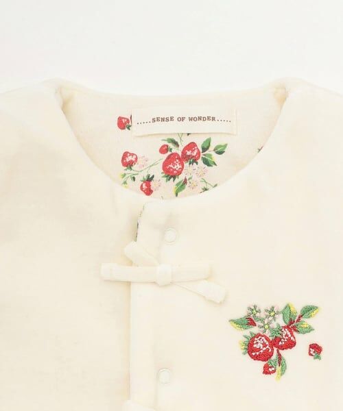 sense of wonder / センス オブ ワンダー ベビー・キッズウエア | 【オーガニック】野イチゴ刺しゅうベスト【日本製】 | 詳細2