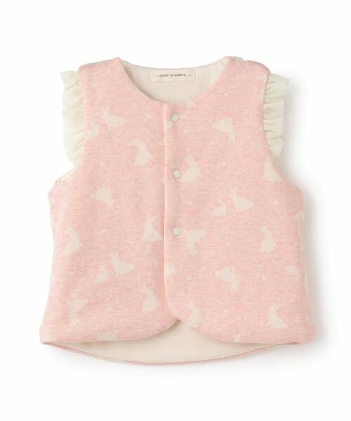 sense of wonder / センス オブ ワンダー ベビー・キッズウエア | 【オーガニック】ウサギジャカードベスト【日本製】 | 詳細1