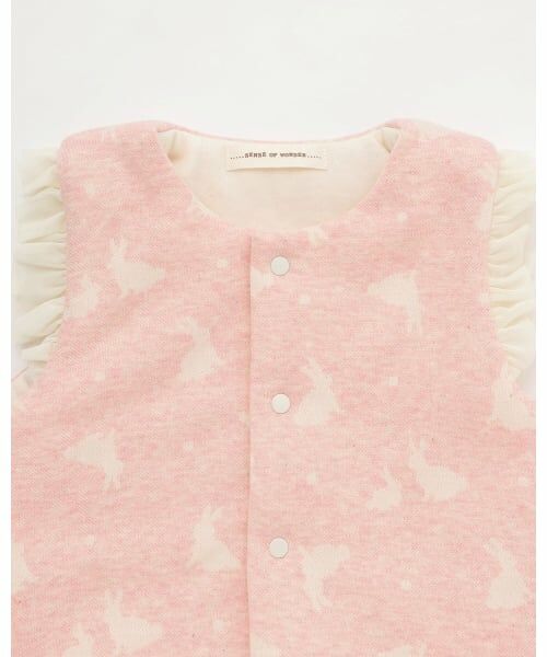 sense of wonder / センス オブ ワンダー ベビー・キッズウエア | 【オーガニック】ウサギジャカードベスト【日本製】 | 詳細3