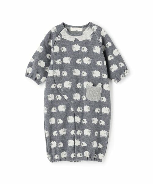 sense of wonder / センス オブ ワンダー ロンパース | 【オーガニック】ジャカード2WAYオール【日本製】（紺）