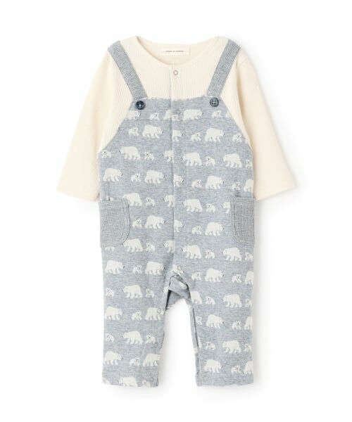 sense of wonder / センス オブ ワンダー ロンパース | 【オーガニック】ジャカードカバーオール（ブルー）