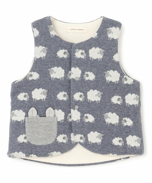 sense of wonder / センス オブ ワンダー ベビー・キッズウエア | 【オーガニック】ジャカードベスト（紺）