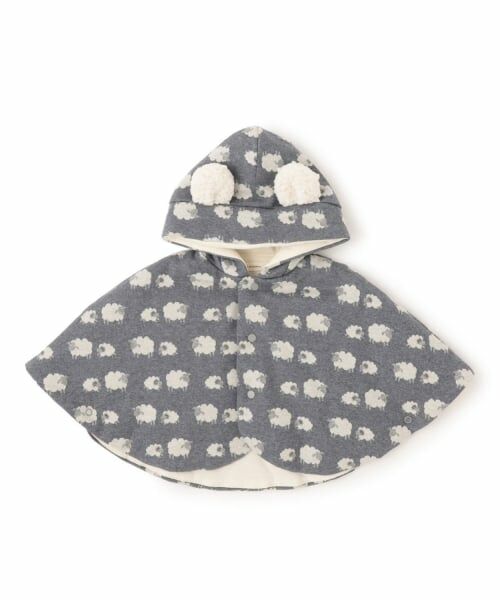 sense of wonder / センス オブ ワンダー ベビー・キッズウエア | 【オーガニック】ジャカードマント【日本製】（紺）