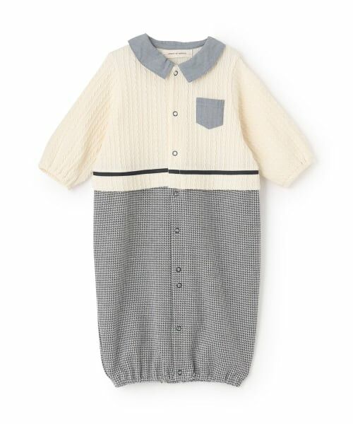 sense of wonder / センス オブ ワンダー ロンパース | ケーブル千鳥2WAYオール【日本製】（紺）