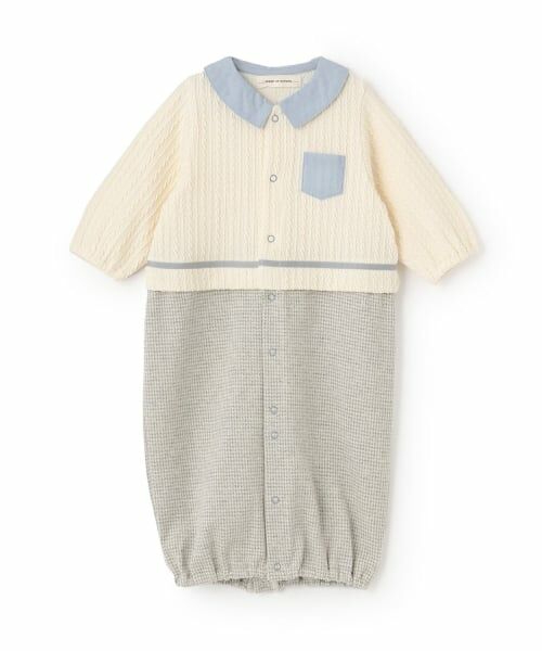 sense of wonder / センス オブ ワンダー ロンパース | ケーブル千鳥2WAYオール【日本製】（グレー）