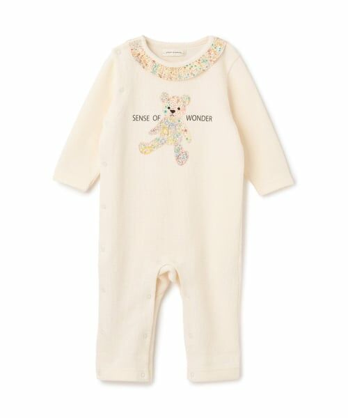 sense of wonder / センス オブ ワンダー ロンパース | リバティウサクマカバーオール（ECRU(キナリ)）