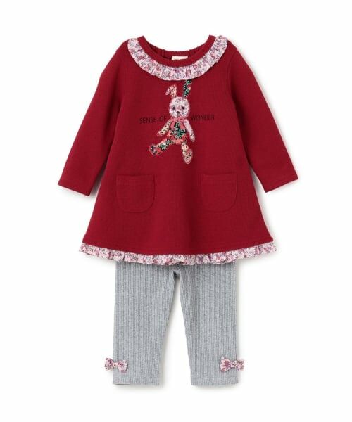 sense of wonder / センス オブ ワンダー ベビー・キッズウエア | リバティウサクマワンピーススーツ（赤）