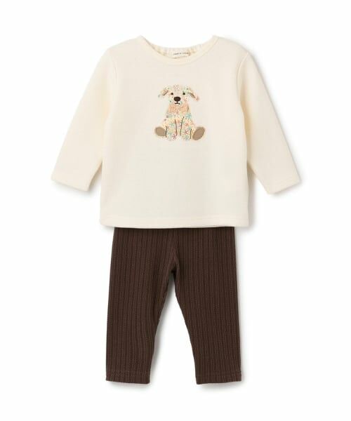 sense of wonder / センス オブ ワンダー ベビー・キッズウエア | リバティアデラジャドッグトレーナースーツ（ECRU(キナリ)）