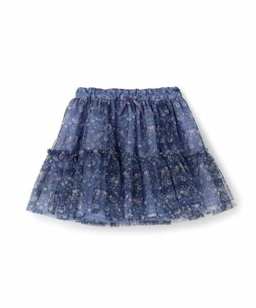 sense of wonder / センス オブ ワンダー ミニ・ひざ丈スカート | リバティチュールスカート（ブルー）