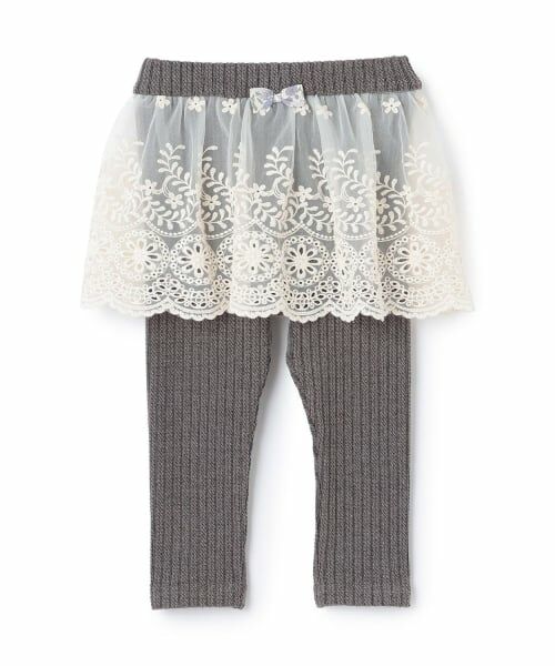 sense of wonder / センス オブ ワンダー レギンス・スパッツ | ケーブルチュールレースレギンス（グレー）