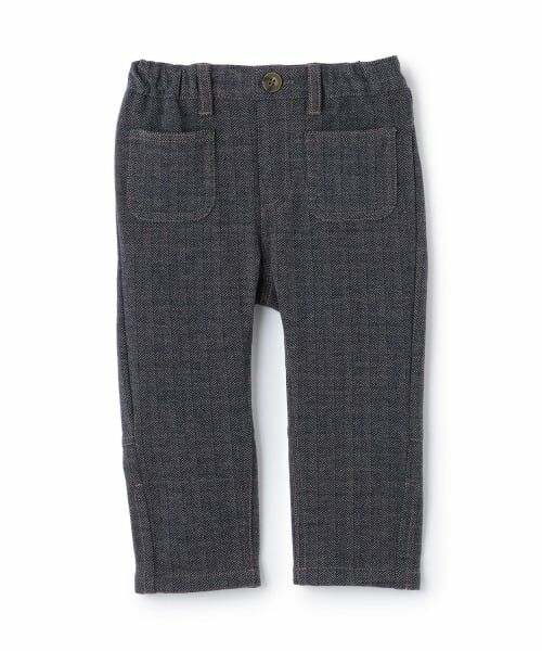 sense of wonder / センス オブ ワンダー その他パンツ | カットジャカードヘリンボーン（紺）