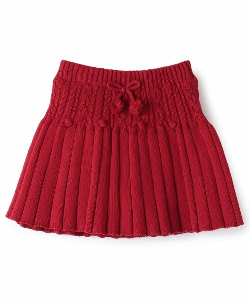 sense of wonder / センス オブ ワンダー ショート・ハーフ・半端丈パンツ | インナーパンツつきニットスカート（赤）