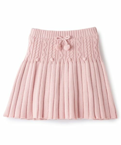 sense of wonder / センス オブ ワンダー ショート・ハーフ・半端丈パンツ | インナーパンツつきニットスカート（ピンク）