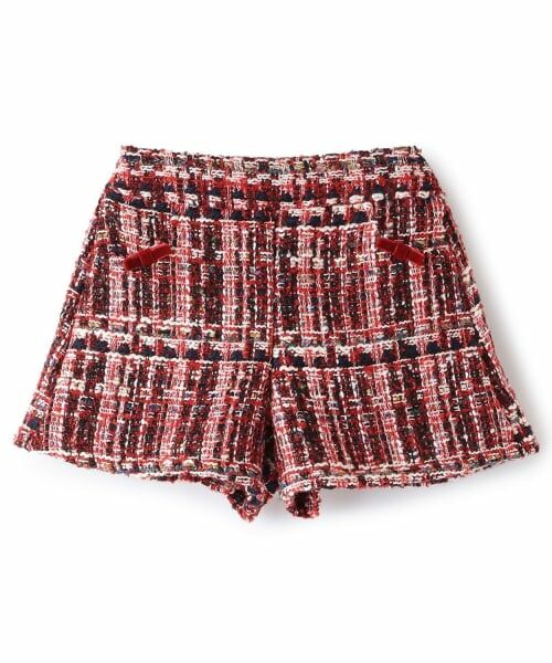 sense of wonder / センス オブ ワンダー ショート・ハーフ・半端丈パンツ | ロービングチェックキュロット（赤）