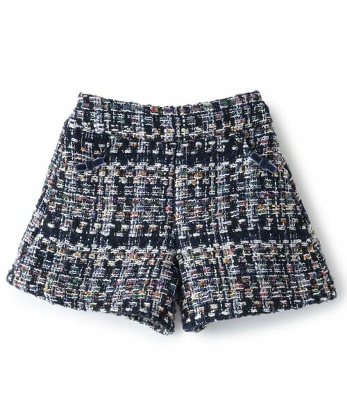 sense of wonder / センス オブ ワンダー ショート・ハーフ・半端丈パンツ | ロービングチェックキュロット（紺）