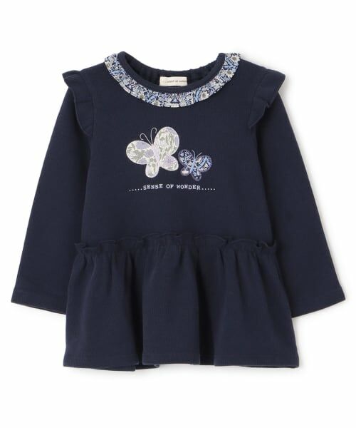 sense of wonder / センス オブ ワンダー その他トップス | リバティチョウチョチュニック（紺）