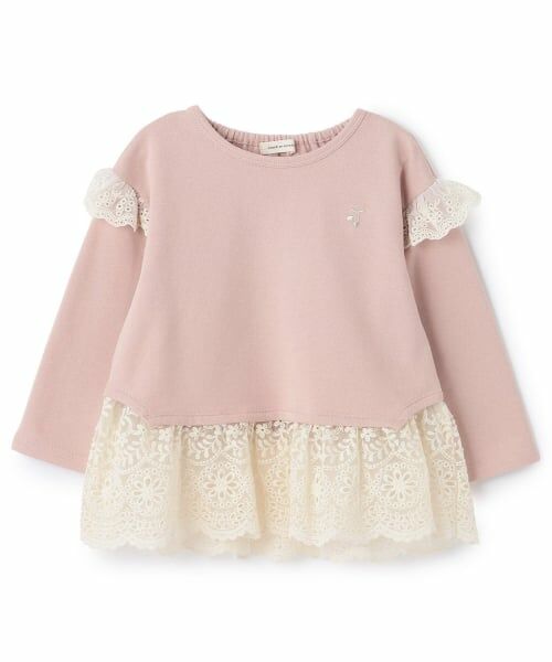 sense of wonder / センス オブ ワンダー その他トップス | 裾チュールレースチュニック（ピンク）