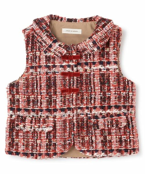 sense of wonder / センス オブ ワンダー ダウンジャケット・ベスト | ロービングチェックベスト（赤）