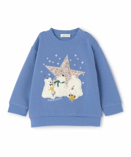 sense of wonder / センス オブ ワンダー スウェット | リバティしろくまトレーナー（ブルー）