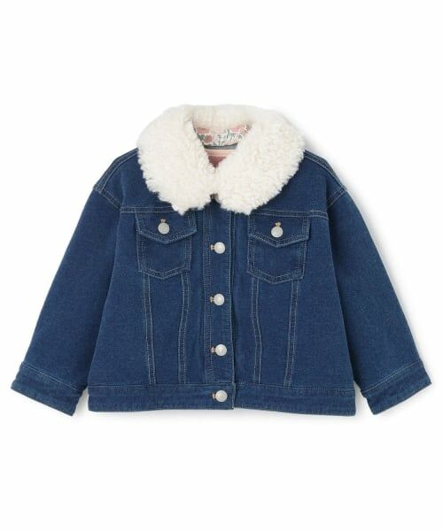 sense of wonder / センス オブ ワンダー ブルゾン | 3WAYティペットつきニットデニムジャケット（紺）