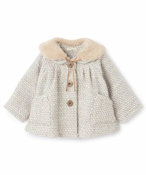 sense of wonder / センス オブ ワンダー ブルゾン | ティペットつきロービングコート（ベージュ）