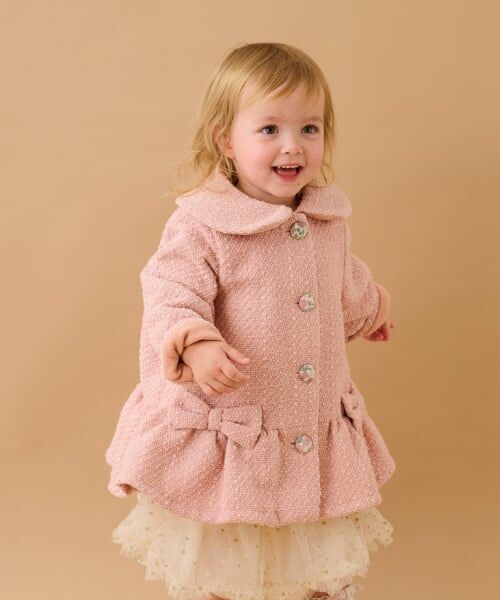 sense of wonder / センス オブ ワンダー その他アウター | リバティボタンフリルコート（ピンク）