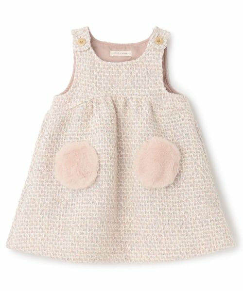 sense of wonder / センス オブ ワンダー ミニ丈・ひざ丈ワンピース | ロービングジャンパースカート（ピンク）