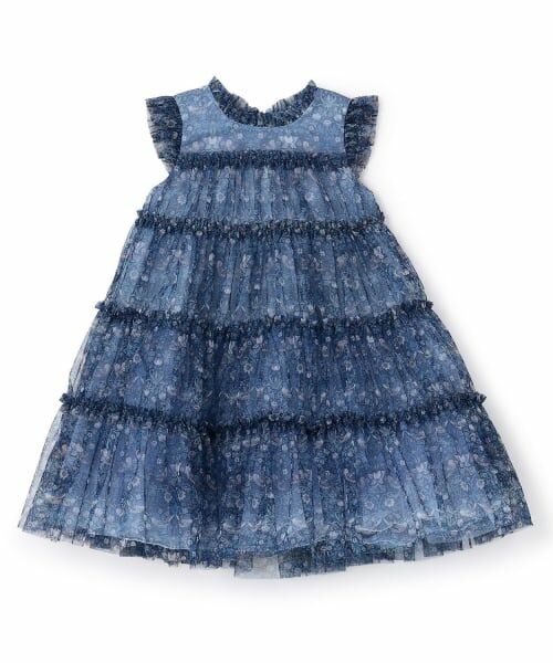 sense of wonder / センス オブ ワンダー ミニ丈・ひざ丈ワンピース | リバティチュールドレス(ブルー)