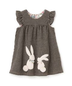sense of wonder / センス オブ ワンダー ミニ丈・ひざ丈ワンピース | ウサギアップリケジャンパースカート