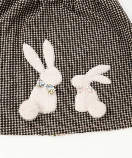 sense of wonder / センス オブ ワンダー ミニ丈・ひざ丈ワンピース | ウサギアップリケジャンパースカート | 詳細4