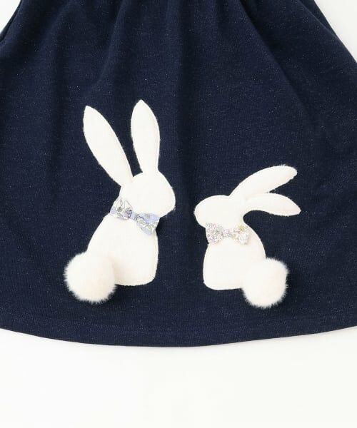 sense of wonder / センス オブ ワンダー ミニ丈・ひざ丈ワンピース | ウサギアップリケジャンパースカート | 詳細5