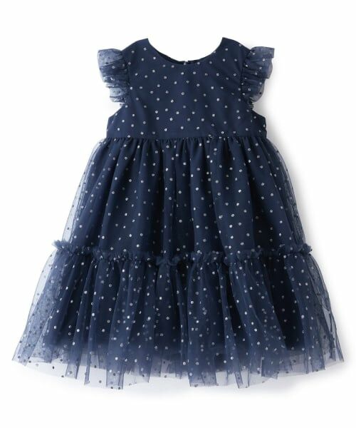 sense of wonder / センス オブ ワンダー ミニ丈・ひざ丈ワンピース | キラキラドットワンピース（紺）