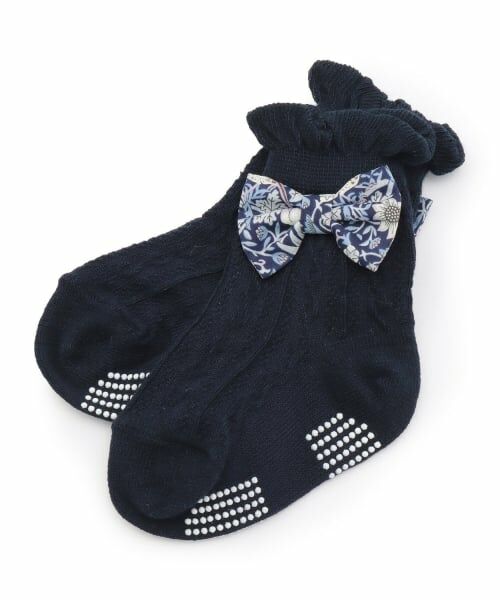 sense of wonder / センス オブ ワンダー ソックス | リバティリボンクルーソックス（紺）