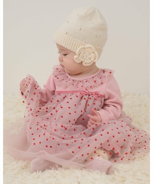 sense of wonder / センス オブ ワンダー ベビー・キッズウエア | キラキラドットベビースーツ（ピンク）