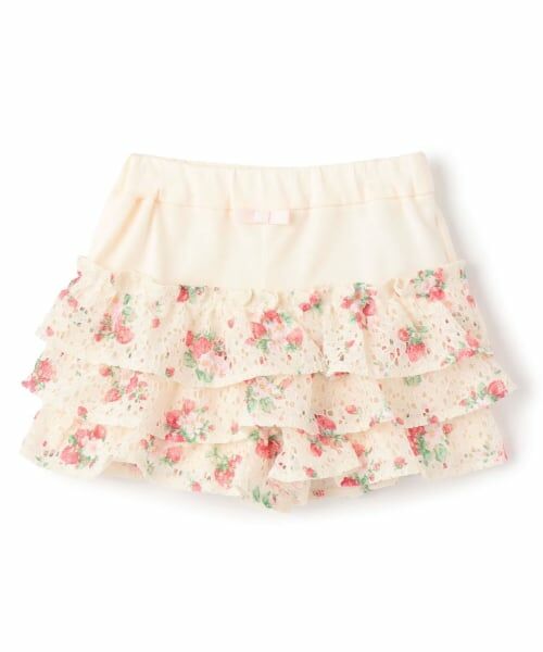 sense of wonder / センス オブ ワンダー ショート・ハーフ・半端丈パンツ | 野イチゴレースフリルパンツ【日本製】（ECRU(キナリ)）