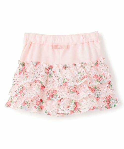 sense of wonder / センス オブ ワンダー ショート・ハーフ・半端丈パンツ | 野イチゴレースフリルパンツ【日本製】（ピンク）