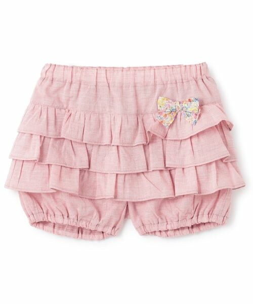 sense of wonder / センス オブ ワンダー ショート・ハーフ・半端丈パンツ | オーガニックフリルショートパンツ【日本製】（ピンク）