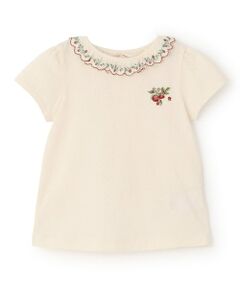 sense of wonder / センス オブ ワンダー Tシャツ | 野イチゴ刺しゅう半袖Tシャツ【オーガニック】【日本製】