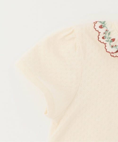 sense of wonder / センス オブ ワンダー Tシャツ | 野イチゴ刺しゅう半袖Tシャツ【オーガニック】【日本製】 | 詳細3