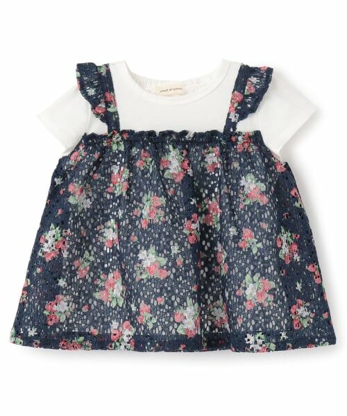 sense of wonder / センス オブ ワンダー その他トップス | 野イチゴレースチュニック【オーガニック】【日本製】（紺）