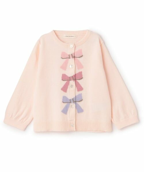 sense of wonder / センス オブ ワンダー カーディガン・ボレロ | リボンインターシャカーディガン（ピンク）