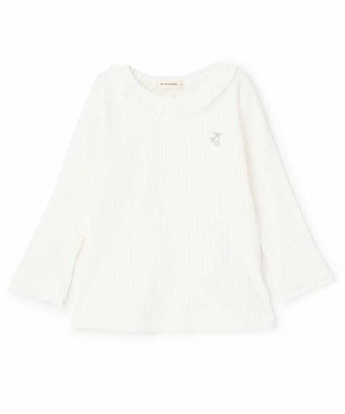 sense of wonder / センス オブ ワンダー Tシャツ | メローフリル長袖Tシャツ（オフ ホワイト）