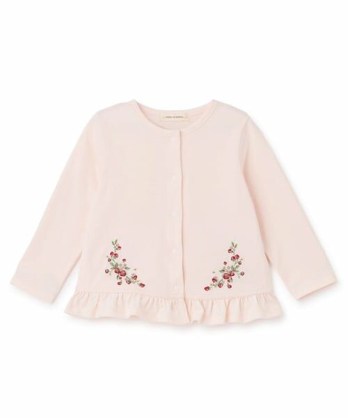 sense of wonder / センス オブ ワンダー カーディガン・ボレロ | 野イチゴ刺しゅうカーディガン（ピンク）