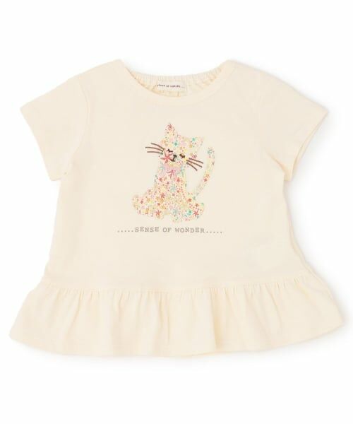 sense of wonder / センス オブ ワンダー Tシャツ | リバティcat半袖Tシャツ（ECRU(キナリ)）
