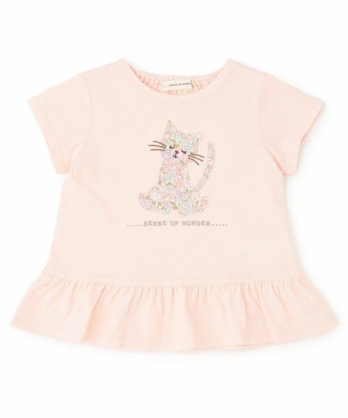 sense of wonder / センス オブ ワンダー Tシャツ | リバティcat半袖Tシャツ（ピンク）