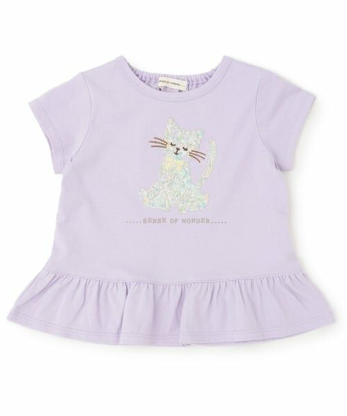 sense of wonder / センス オブ ワンダー Tシャツ | リバティcat半袖Tシャツ（ラベンダー）